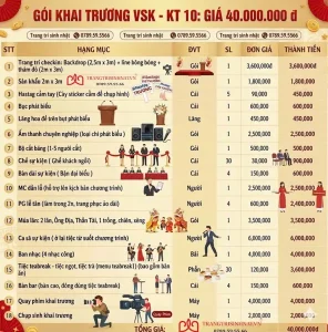 Khai trương uy tín