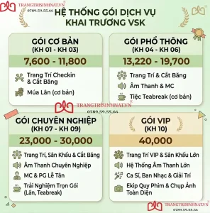 Dịch vụ tổ chức khia trương Quận 11