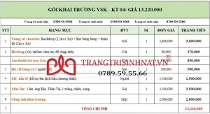 Tổ chức khai trương Q4