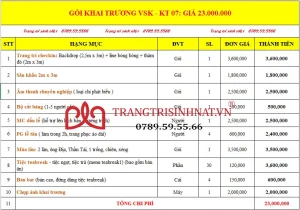 Gói khai trương - 07
