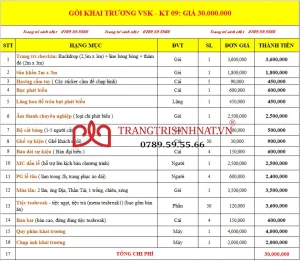 Gói khai trương - 09