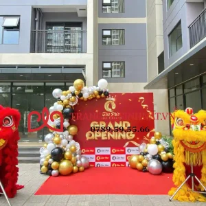 Trang trí Backdrop khai trương chuyên nghiệp