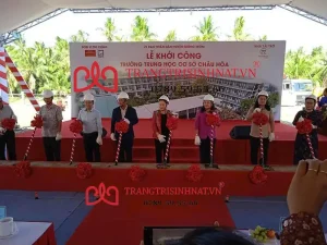 Nghi thức xúc cát động thổ tại lễ khởi công tại Long Thành